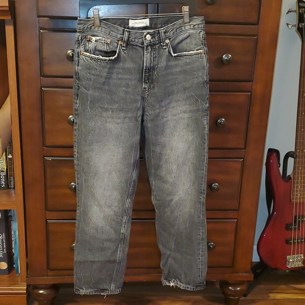 Distressed Charcoal Jeans